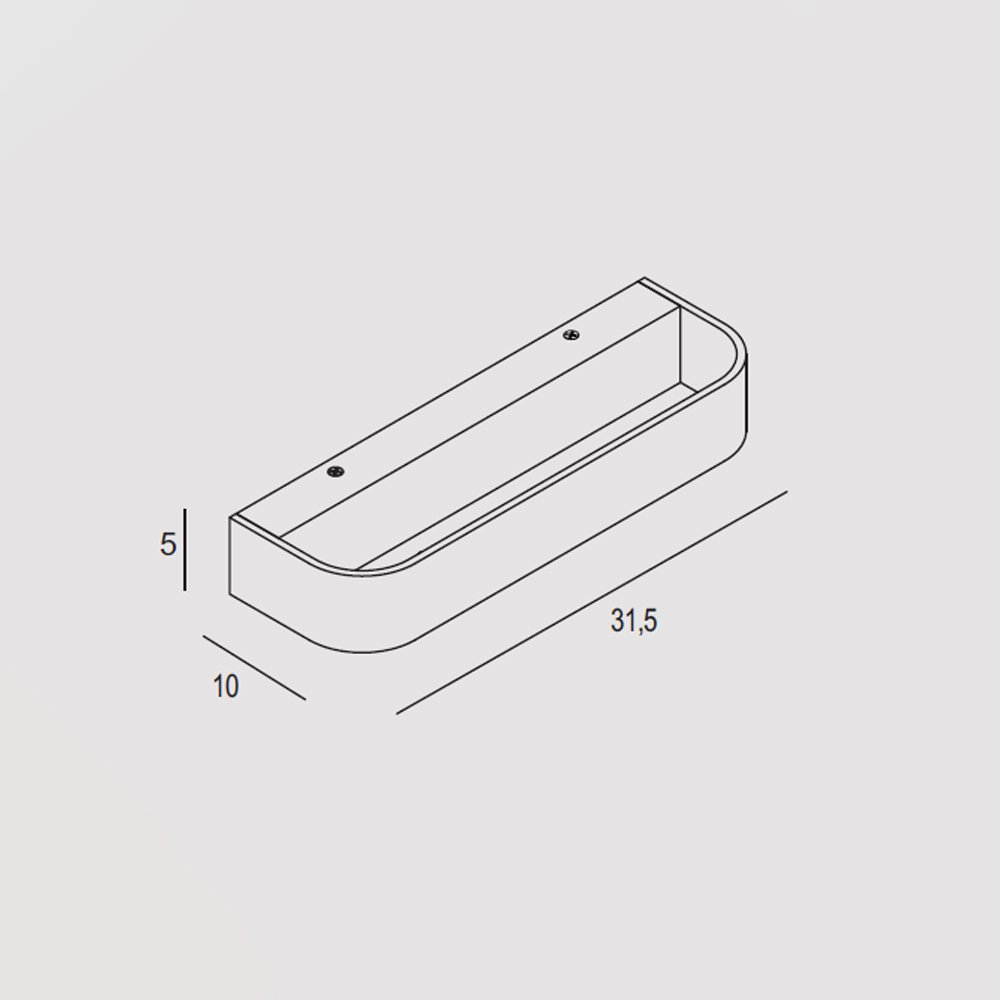 Applique Contemporanea Handles Metallo Foglia Oro Led W