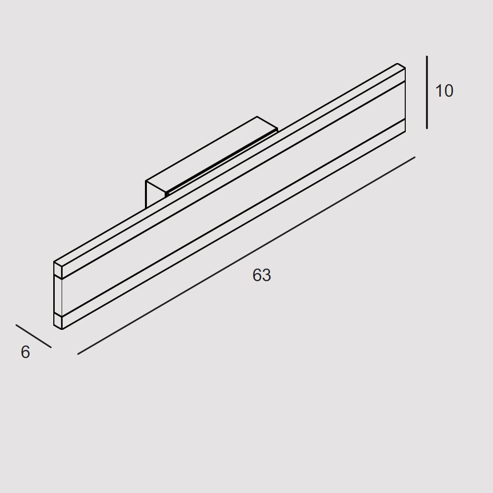 Applique Contemporanea Rail Alluminio Bianco Led W