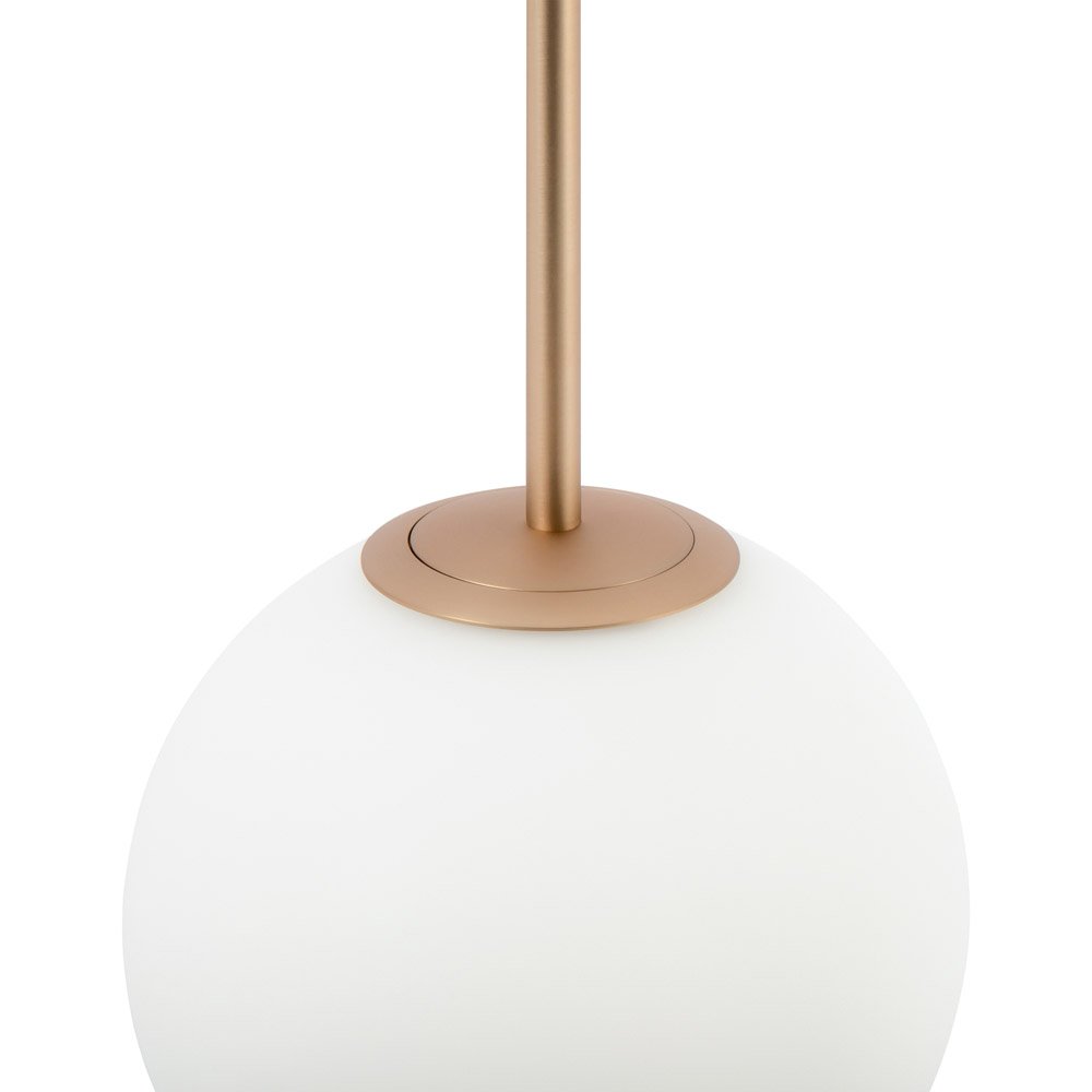 Lampadario Minimal Basic Form Grande In Metallo Oro 1 Luce E Diffusore