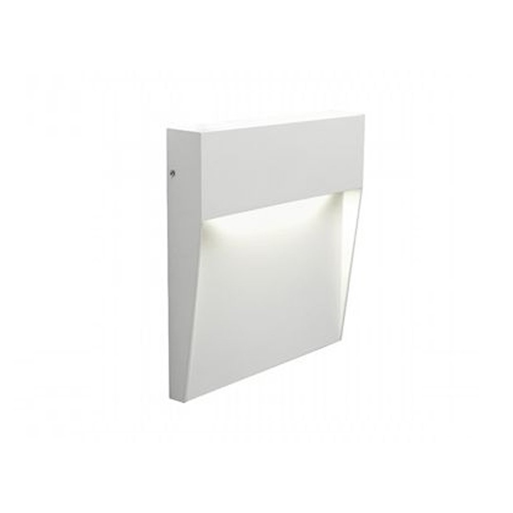 Applique Da Esterno Geo Square Alluminio E Termoplastica Bianco Led W