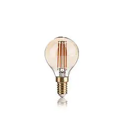10 Lampadine Led Sfera E14 4 Watt 2200 K Vintage Ambra