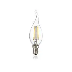 10 Lampadine Led Colpo Di Vento E14 4 Watt 3000K 400 Lm Dimmerabile Trasparente