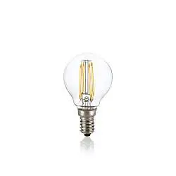 10 Lampadine Led Sfera E14 4 Watt 3000 K Triac Trasparente