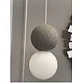 Sospensione Contemporanea Sfera Metallo Bianco, Vetro E Cemento Grigio Scuro SFERA-S-GS