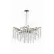 Lampadario a Sospensione Ciondolo Metallo Oro Cristallo 10 Luci G9 IP20