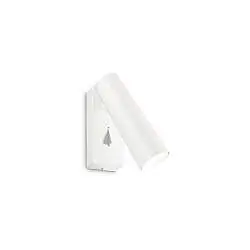 Applique Moderna Pipe Metallo Bianco Led 7W 3000K Luce Calda