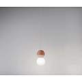 Sospensione Contemporanea Sfera Metallo Bianco, Vetro E Cemento Rosso 1 Luce SFERA-S-R