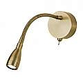 Applique Contemporanea Flexy Acciaio Ottone Satinato Adjustable Vetro Led 0,8W 6500K | SearchLight