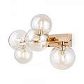 Applique Contemporanea Dallas Metallo Oro 5 Luci Diffusori Ambra MOD547WL-05G