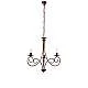 Lampadario Provenzale Candelabro Alma 3 Luci Ferro Battuto Nero E Rame
