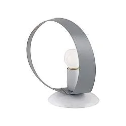 Lumetto Moderno Primula 1 Luce In Ferro Laccato Bianco E Grigio