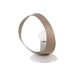 Lumetto Moderno Primula 1 Luce In Ferro Laccato Bianco E Tortora