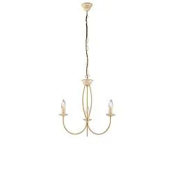 Lampadario Rustico Botte 3 Luci In Ferro Battuto Decapè Avorio