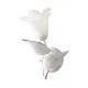 Applique 1 Luce Olga Ferro Battuto E Vetro Bianco E Argento BeLight