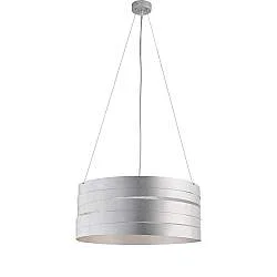 Sospensione Moderna 3 Luci Mambo Fasce Circolari Ferro Argento