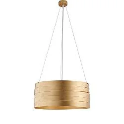 Sospensione Moderna 3 Luci Mambo Fasce Circolari Ferro Oro