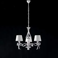 Lampadario Shabby Chic Bianco 3 Luci Lucy Bianco BeLight