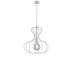 Sospensione Industrial Titty 1 Luce Ferro Laccato Bianco E Argento