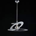 Sospensione Moderna 1 Luce Ferro Taglio Laser Argento Serie Geko | Be Light