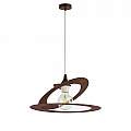 Sospensione Moderna 1 Luce Ferro Taglio Laser Marrone e Corten Serie Geko | Be Light