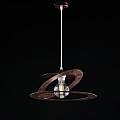 Sospensione Moderna 1 Luce Ferro Taglio Laser Marrone e Corten Serie Geko | Be Light