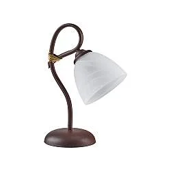 Lumetto 1 Luce Dallas BeLight Ferro Battuto Nero Ruggine Vetro Bianco