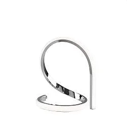 Lumetto Moderno Infinity Luce Led Integrata Metallo E Alluminio Cromo 