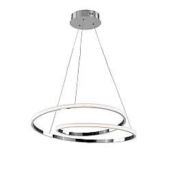 Sospensione Moderna Malena Con Led Integrato Metallo E Alluminio Cromo Lucido