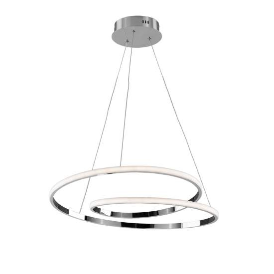 Sospensione Moderna Malena Con Led Integrato Metallo E Alluminio Cromo Lucido | Be Light
