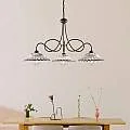 Lampadario Country Chic Bistrot 3 Luci Ruggine Con Ceramica Vietrese BL288-3-RG