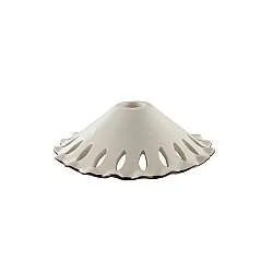 Diffusore In Ceramica Decorata A Mano Bianco E Marrone Diametro 30 Cm