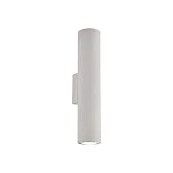 Applique Moderna A Cilindro Dag 2 Luci Gu10 In Ferro Laccato Bianco