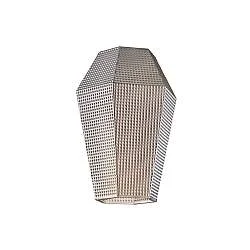 Diffusore In Vetro Soffiato Grigio Specchiato Forma Esagonale