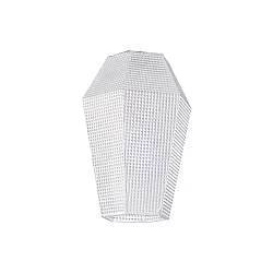 Diffusore In Vetro Soffiato Trasparente Iridato Forma Esagonale