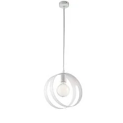 Sospensione Moderna 1 Luce Peter In Ferro Bianco Taglio Laser