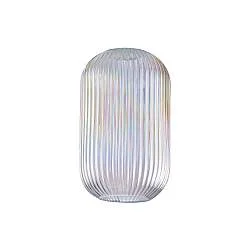 Diffusore In Vetro Trasparente Iridato Effetto Plisse'