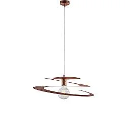 Sospensione Moderna 1 Luce Spring Ferro Laccato Rame Taglio Laser