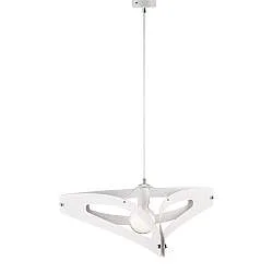 Sospensione Moderna 1 Luce Onyx Ferro Taglio Laser Bianco