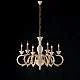 Lampadario Shabby Chic Fiorenza Legno Avorio Oro 6 Luci E14