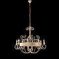 Lampadario Rustico Baltimora Metallo Avorio Oro 8 Luci E14 BL183-8-AV