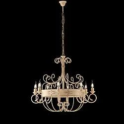Lampadario Rustico Baltimora Metallo Avorio Oro 8 Luci E14