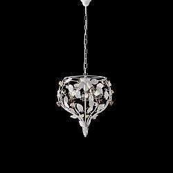 Lampadario Shabby Chic Bella Metallo Bianco 3 Luci E27