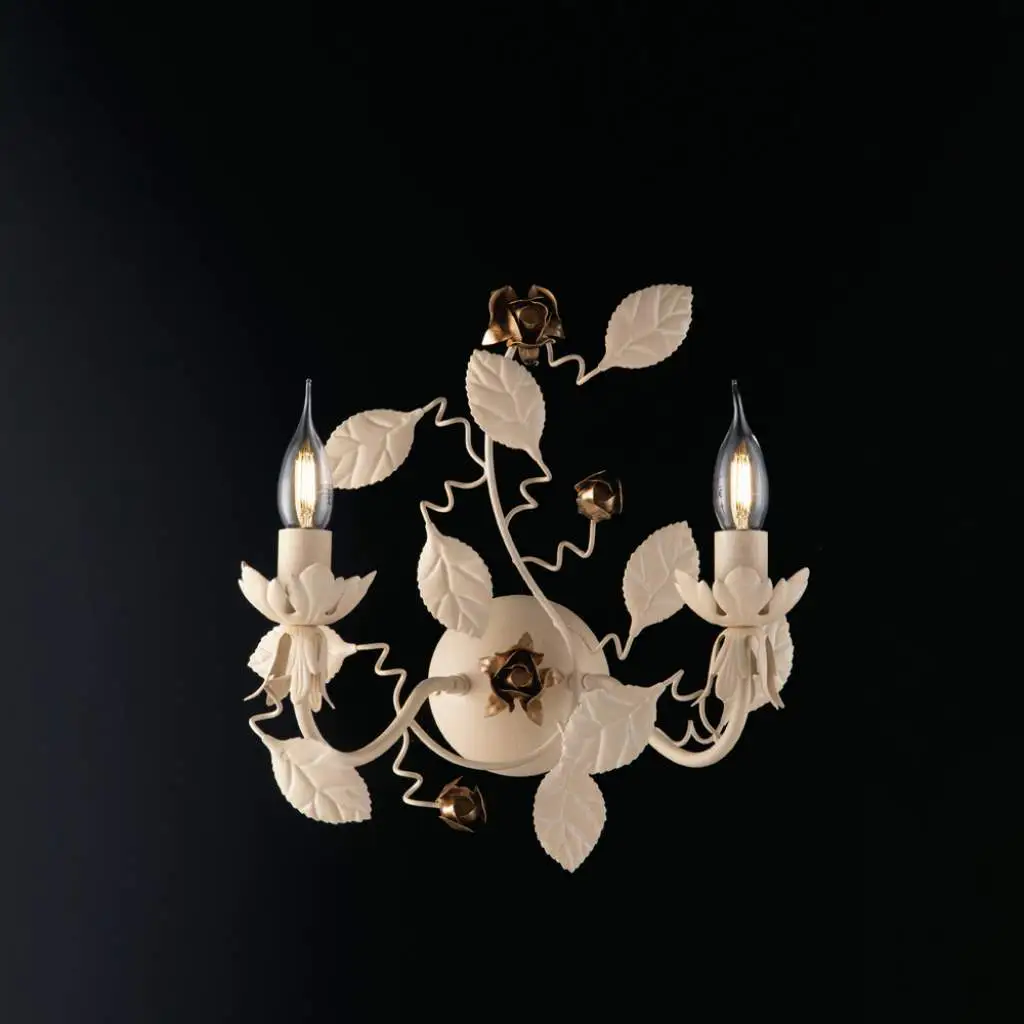 Applique LED Shabby Chic - Lampada Da Parete Con Luce Diffusa, Elegante E Vintage