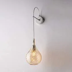 Applique Moderna Pluvia Metallo Ambra 1 Luce E14