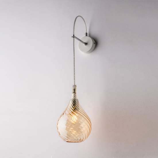 Applique Moderna Pluvia Metallo Ambra 1 Luce E14 BL264-AP1-AM