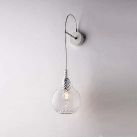 Applique Moderna Pluvia Metallo Trasparente 1 Luce E14 BL264-AP1-TR
