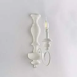 Applique Shabby Chic Cascina Bianco 1 Luce E14