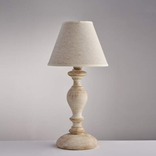 Lumetto Shabby Chic Cascina Bianco Tortora Vintage 1 Luce E14 BL265-LT-BT