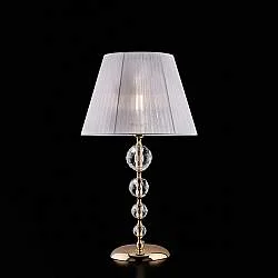 Lampada Da Tavolo Classica Ruben Metallo Oro E Cristallo 1 Luce E27