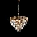Lampadario Contemporaneo Ravel Metallo Oro E Cristallo 9 Luci E14 BL268-9-OR